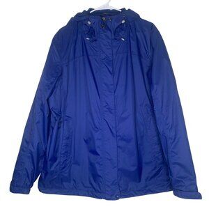 L.L. Bean Hooded Rain Jacket Womens 2XL Trail Model Fleece Lined XXL Hiking Golf